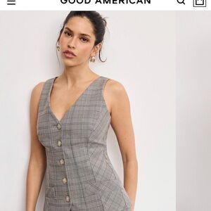 Good American Plaid vest